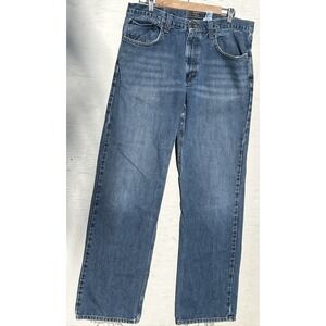 Eddie Bauer Specially Dyed Jeans Men's 36x34 Blue Denim Light Wash Straight Leg